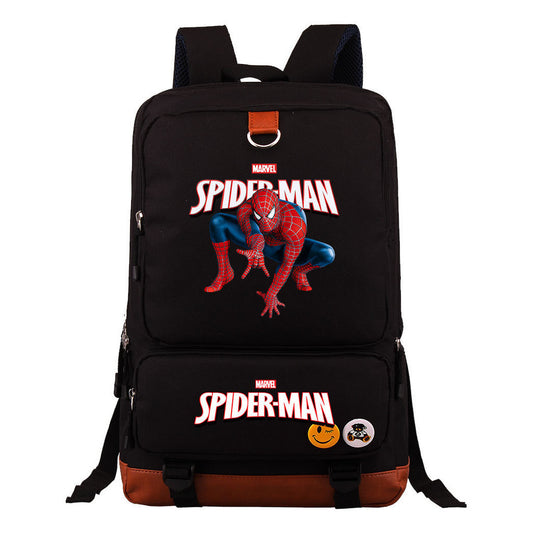 Superhero Printed Student Backpack, Travel Bag, Men's And Women's Backpack