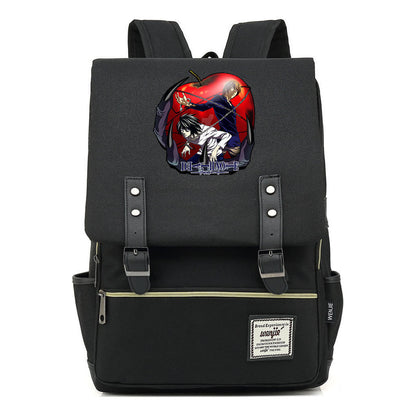 Manga Death Note Youth Student School Bag Men's And Women's Leisure Belt Buckle Backpack