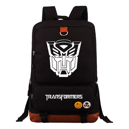 Cartoon Anime Transformation Mecha Student Backpack, Men's And Women's Backpack, Travel Bag