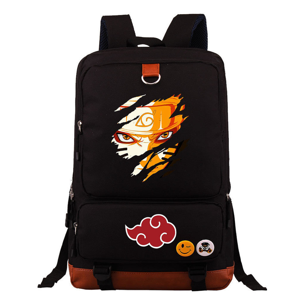 Cartoon Naruto Uchibo Youth Student School Bag Large Capacity Travel Bag Men's And Women's Backpack
