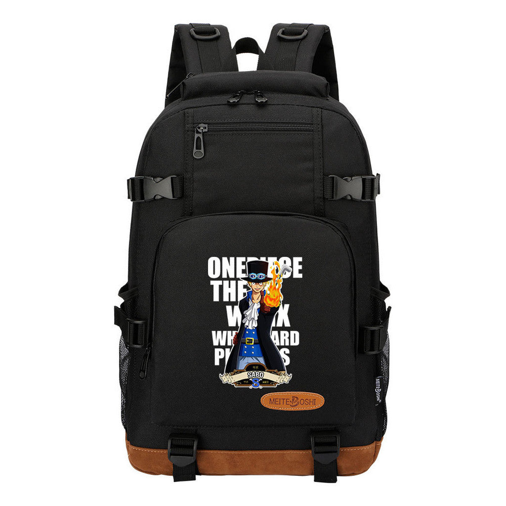 Pop Anime Pirate Wang Lufei, Teenage Student Backpack, Men's And Women's Backpack