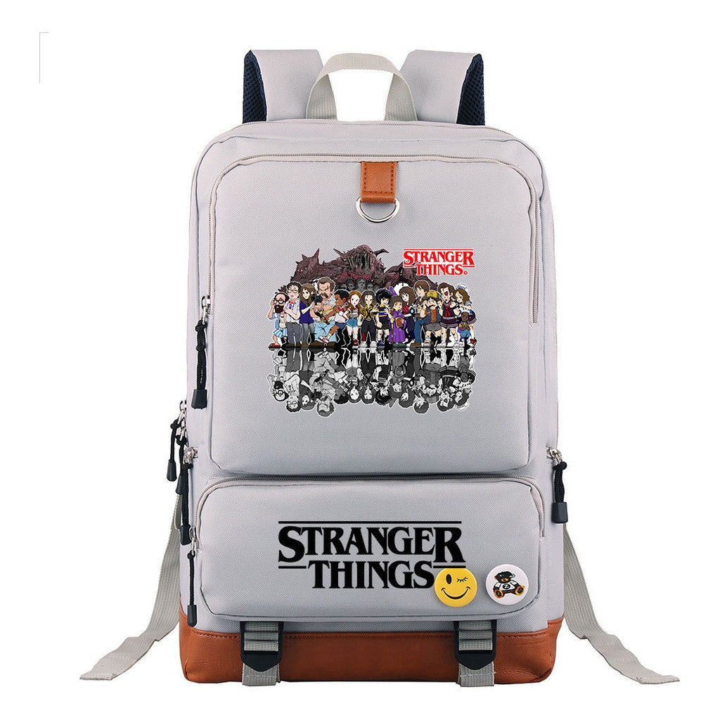 Strange Story Printed Youth Student School Bag Large Capacity Travel Bag Men's And Women's Backpack