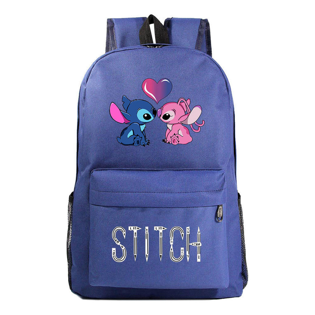 Interstellar Baby Stitch Printed Youth Student Backpack For Men And Women Casual Backpack