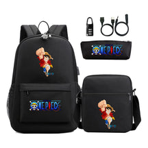 Usb Password Lock Student Backpack Three Piece Set Backpack Set