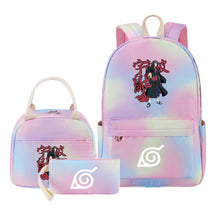 Naruto Student Girl Backpack Lunch Bag Three Piece Set Backpack Set
