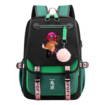 Cartoon Fashion Usb Youth School Bag For Boys And Girls Casual Ribbon Flip Backpack