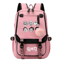 Cartoon Fashion Usb Youth School Bag For Boys And Girls Casual Ribbon Flip Backpack