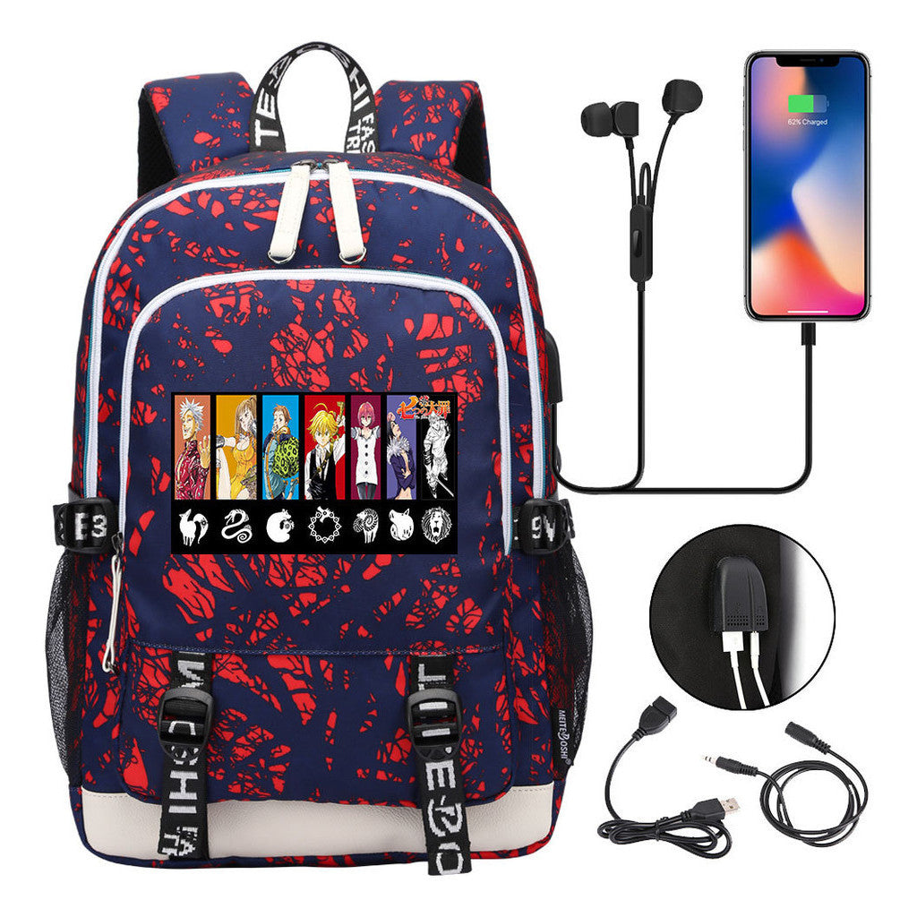 Junior Student Backpack Usb Leisure Backpack For Boys And Girls