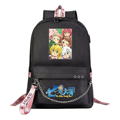 Usb Youth Student Backpack For Boys And Girls Leisure Travel Backpack