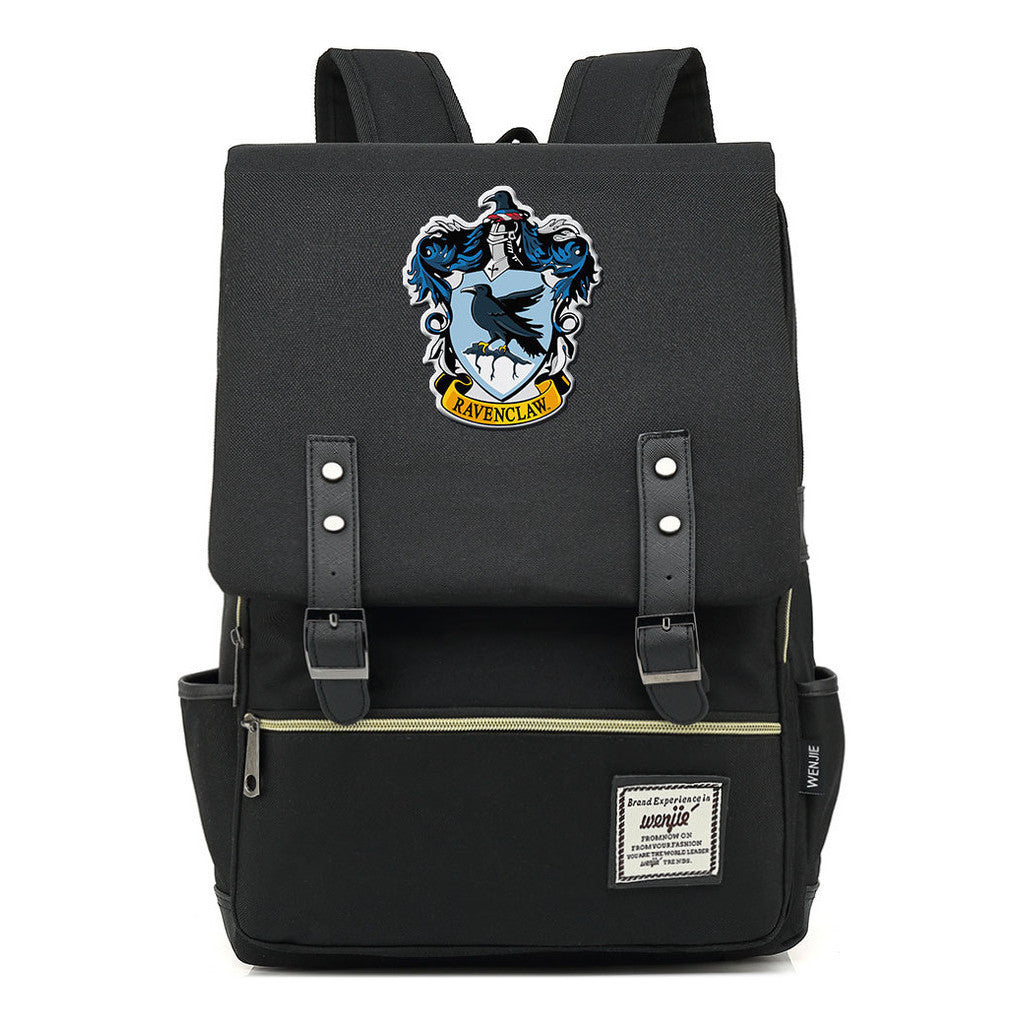 School Of Witchcraft And Wizardry Printed Student School Bag Casual Belt Buckle Classic Backpack
