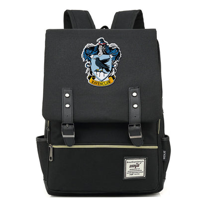 School Of Witchcraft And Wizardry Printed Student School Bag Casual Belt Buckle Classic Backpack