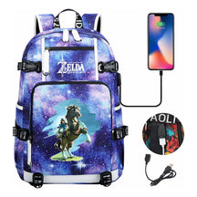 Legend Of Zelda Usb Earphones, Youth Backpacks, Men's And Women's Leisure Travel Backpacks