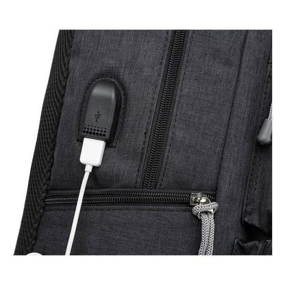 Printed Usb Youth School Bag Leisure Travel Backpack