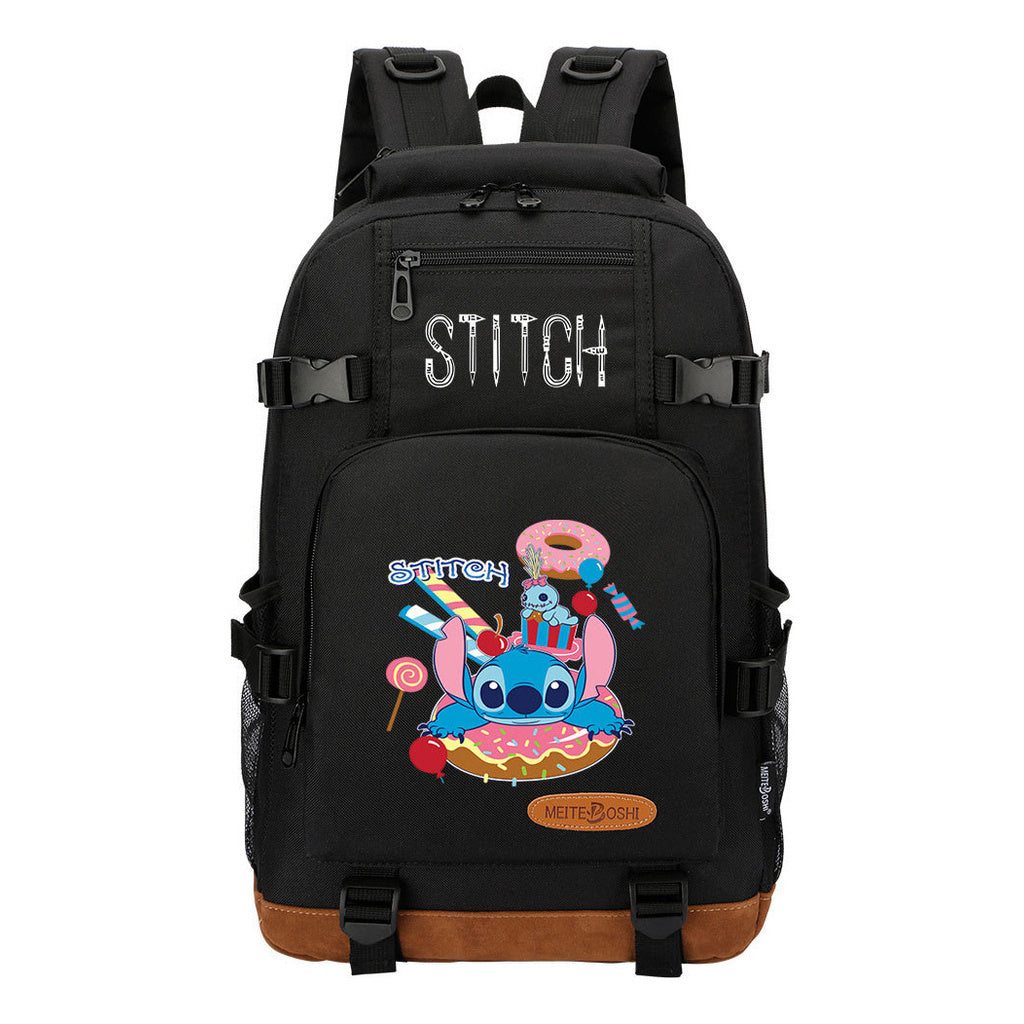 Interstellar Baby Stitch Printed Youth Student Backpack Boys and Girls Backpack