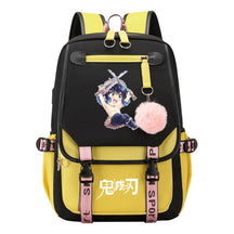 Comic Cartoon Fashion Usb Student Backpack Casual Woven Flap Backpack