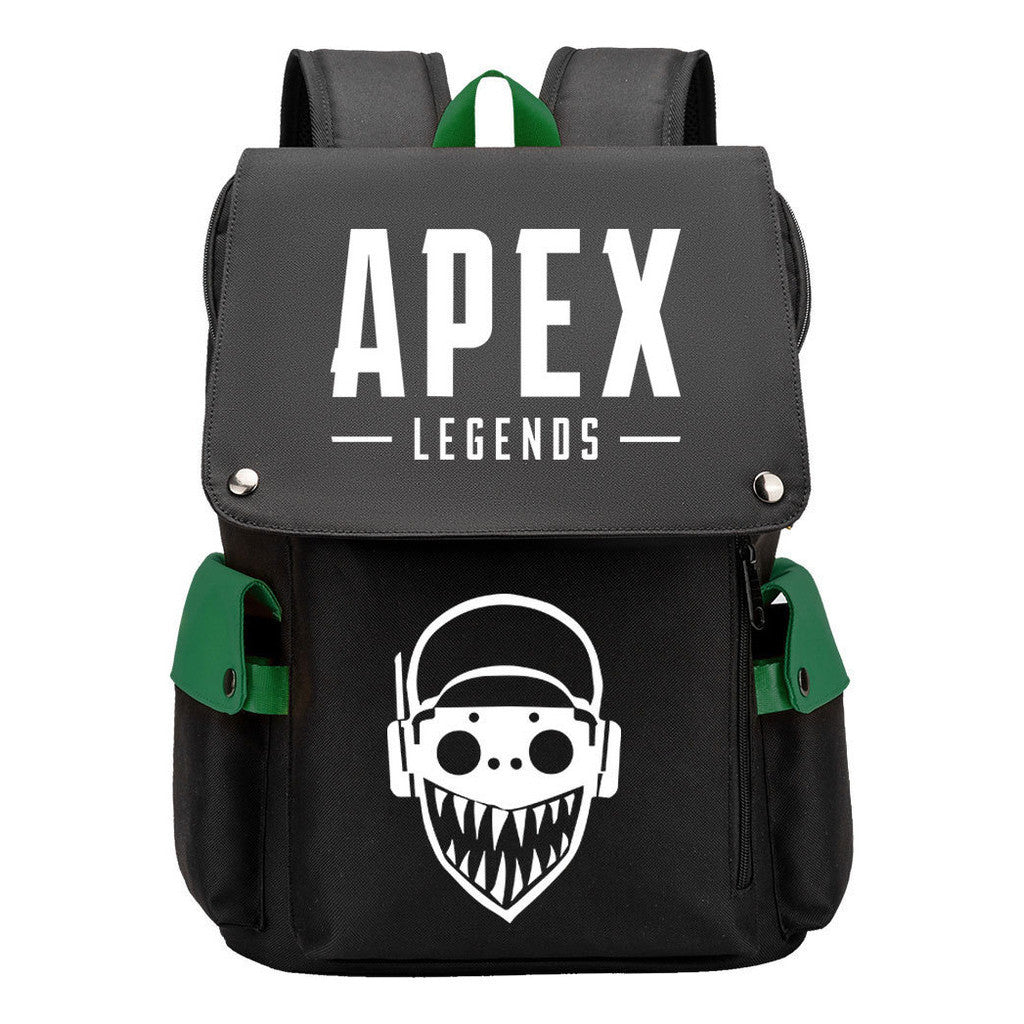 Apex Hero Print Usb Charging Cap Head Style Student School Bag Casual Backpack