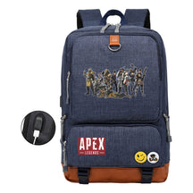 Apex Hero Print Usb Youth School Bag Leisure Travel Backpack