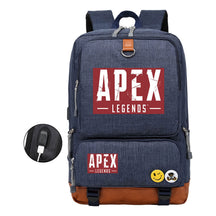 Apex Hero Print Usb Youth School Bag Leisure Travel Backpack