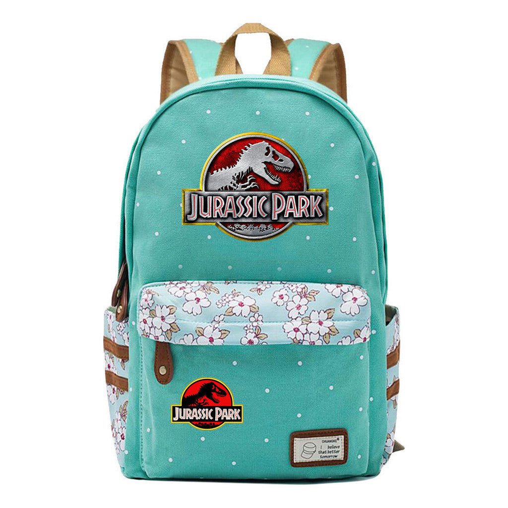 Jurassic Park Dinosaur Printed Student Backpack Leisure Backpack