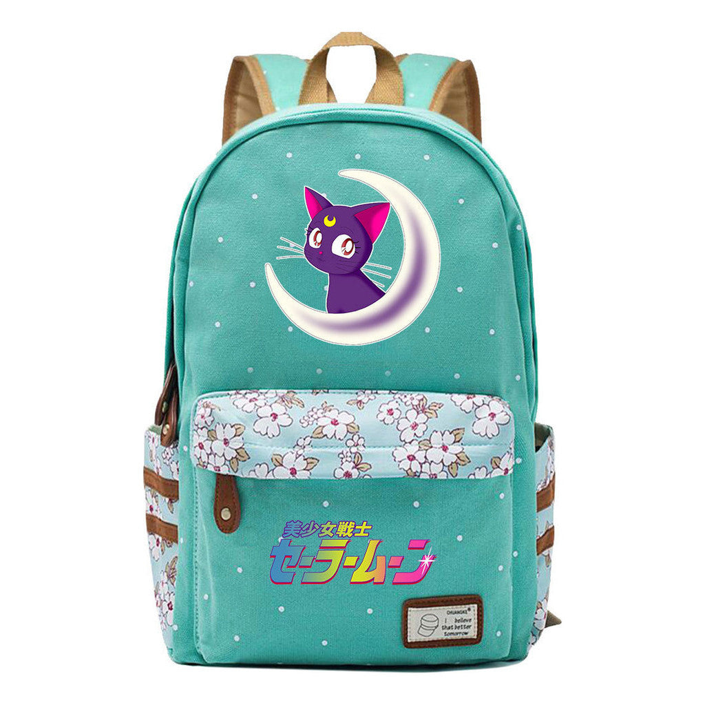 Beautiful Girl Warrior Student Backpack, Floral Casual Backpack