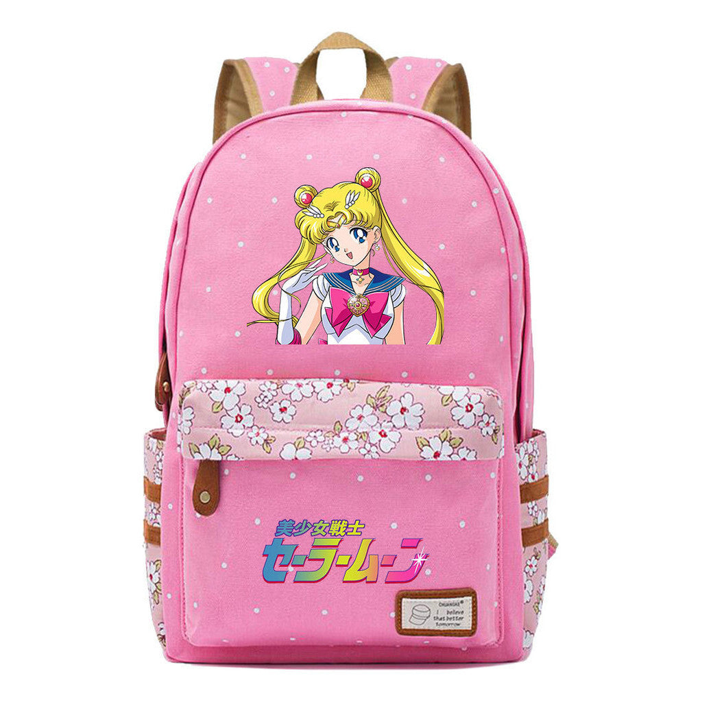 Beautiful Girl Warrior Student Backpack, Floral Casual Backpack