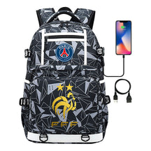 Golden Football Star Mbappe Usb Youth Student Backpack Boy's And Girl's Backpack Leisure Travel Backpack