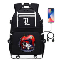 Cartoon Comics Death Note Printed Usb Youth Student Backpack Men's And Women's Leisure Travel Backpack