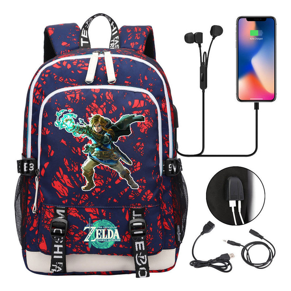 Usb Teen School Bag Men's And Women's Sports Backpacks