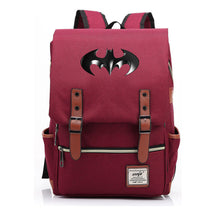 Superhero Batman Print Student Backpack Casual Belt Buckle Classic Backpack