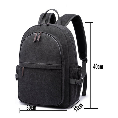 Printed Retro Canvas Youth Student Backpack With Men's And Women's Casual Woven Straps And Backpacks