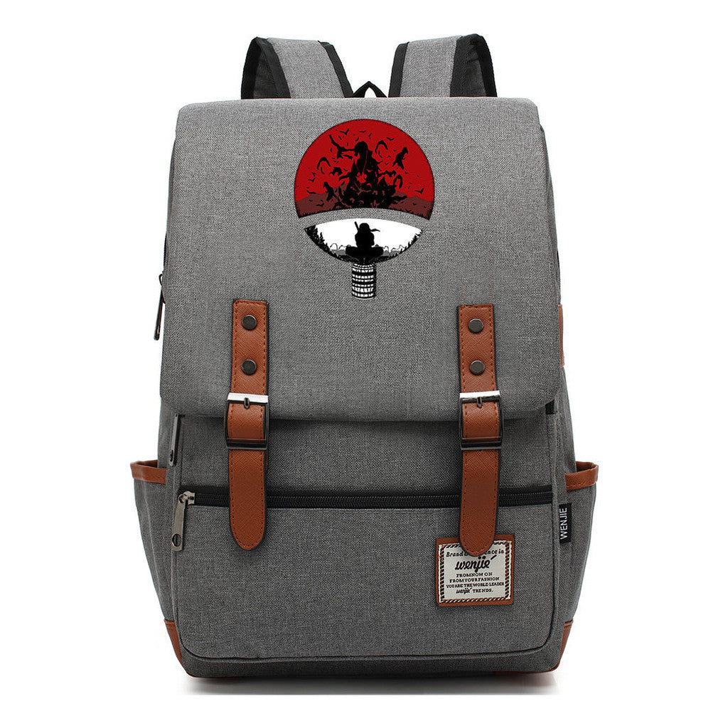 Naruto Printed Schoolbag Leisure Belt Buckle Classic Backpack Young Students