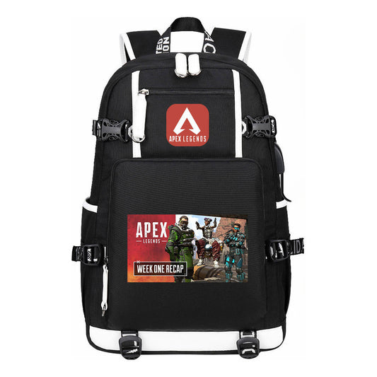 Game Apex Hero Print Usb Large Capacity Youth Student School Bag Men's And Women's Leisure Travel Backpack