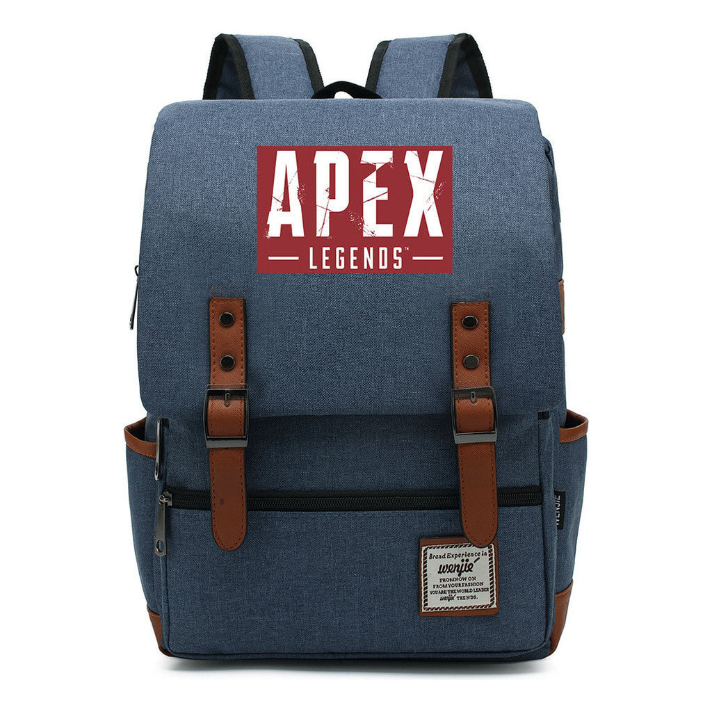 Printed Teenage Student Backpack For Men And Women With Casual Belt Buckle Classic Backpack