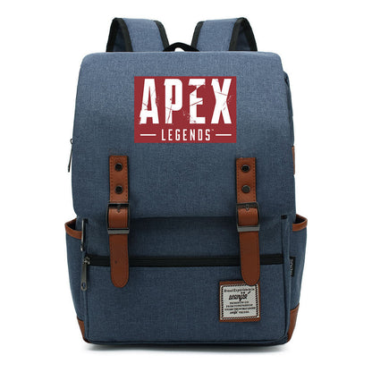 Printed Teenage Student Backpack For Men And Women With Casual Belt Buckle Classic Backpack