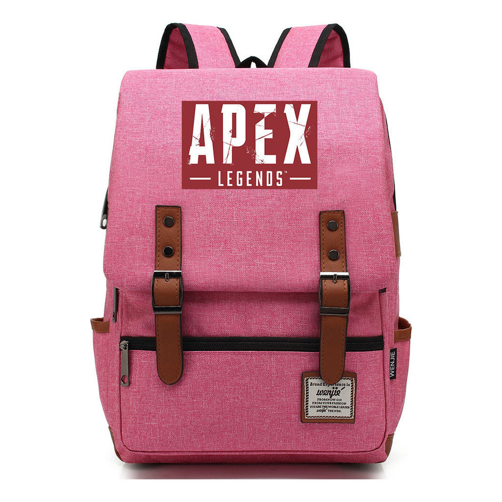 Printed Teenage Student Backpack For Men And Women With Casual Belt Buckle Classic Backpack