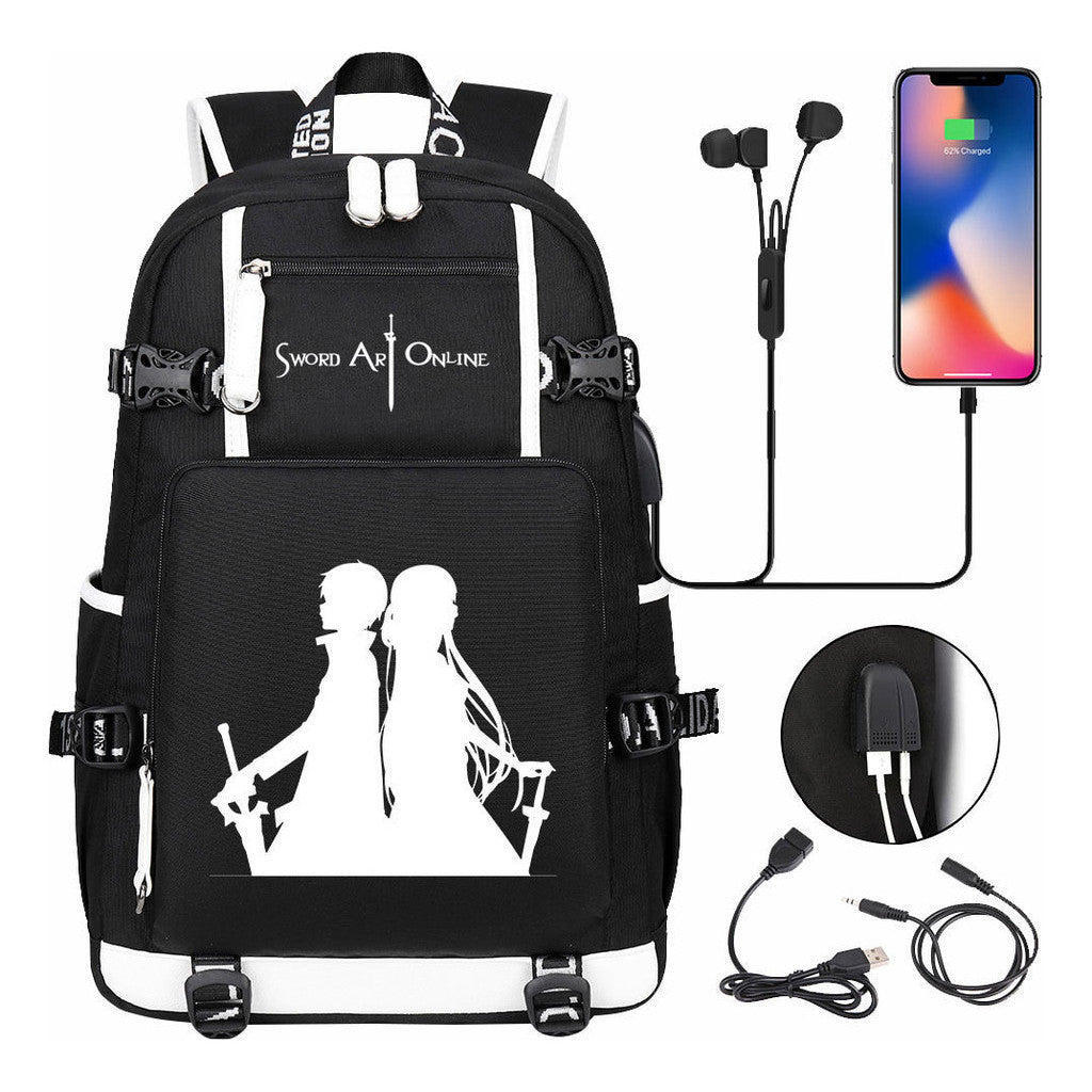 Usb Youth Student Backpack Men And Women's Leisure Travel Backpack