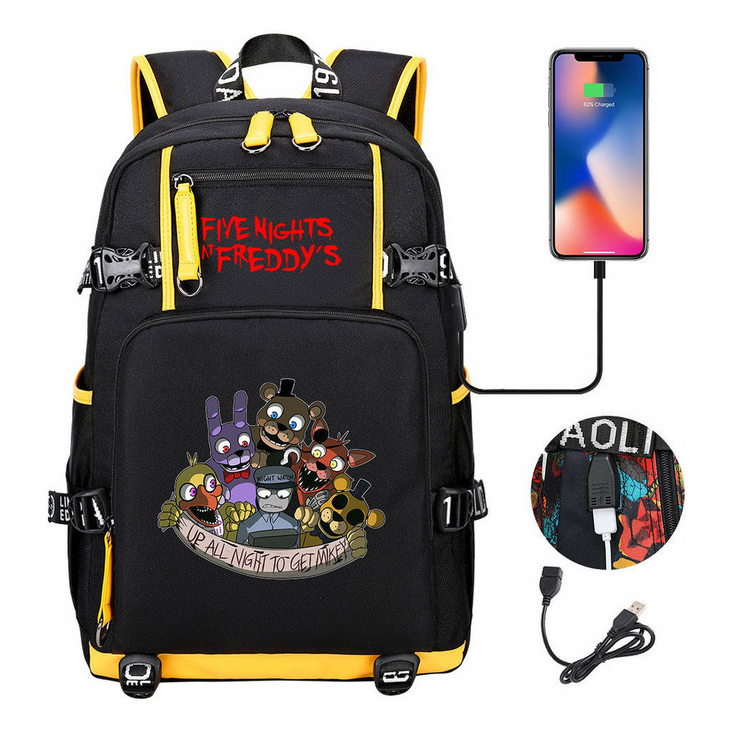 Toy Bear Game Peripheral Usb Youth Student School Bag Leisure Large Capacity Travel Backpack