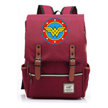 Anime Wonder Woman Printed Youth Student School Bag Men's And Women's Leisure Belt Buckle Backpack