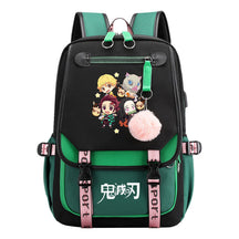 Cartoon Fashion Usb Youth School Bag For Boys And Girls Casual Ribbon Flip Backpack