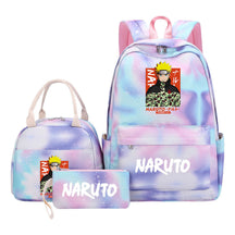 Naruto Student Girl Backpack Lunch Bag Three Piece Set Backpack Set
