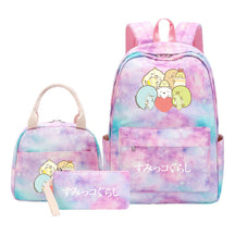 Game Corner Biology Youth Student Girls School Bag Lunch Bag Three Piece Set Backpack Set