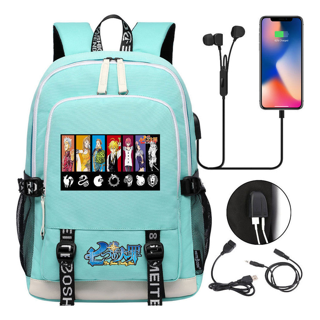 Junior Student Backpack Usb Leisure Backpack For Boys And Girls