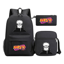 Anime Naruto Starry Sky Student School Bag Three Piece Set For Men And Women Backpack Set