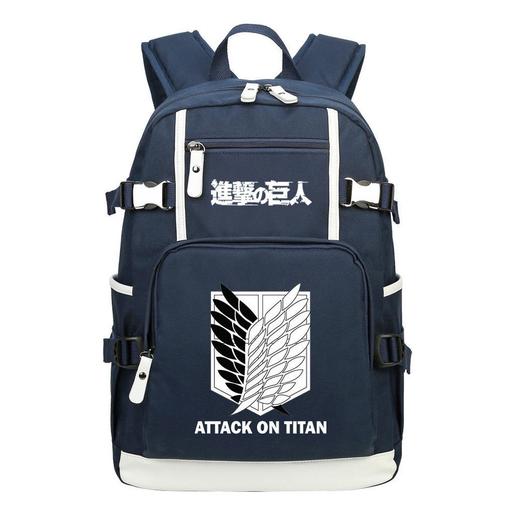 Giant Wings Of Cartoon And Anime Attack Youth Student Backpack, Leisure Travel Backpack