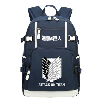 Giant Wings Of Cartoon And Anime Attack Youth Student Backpack, Leisure Travel Backpack