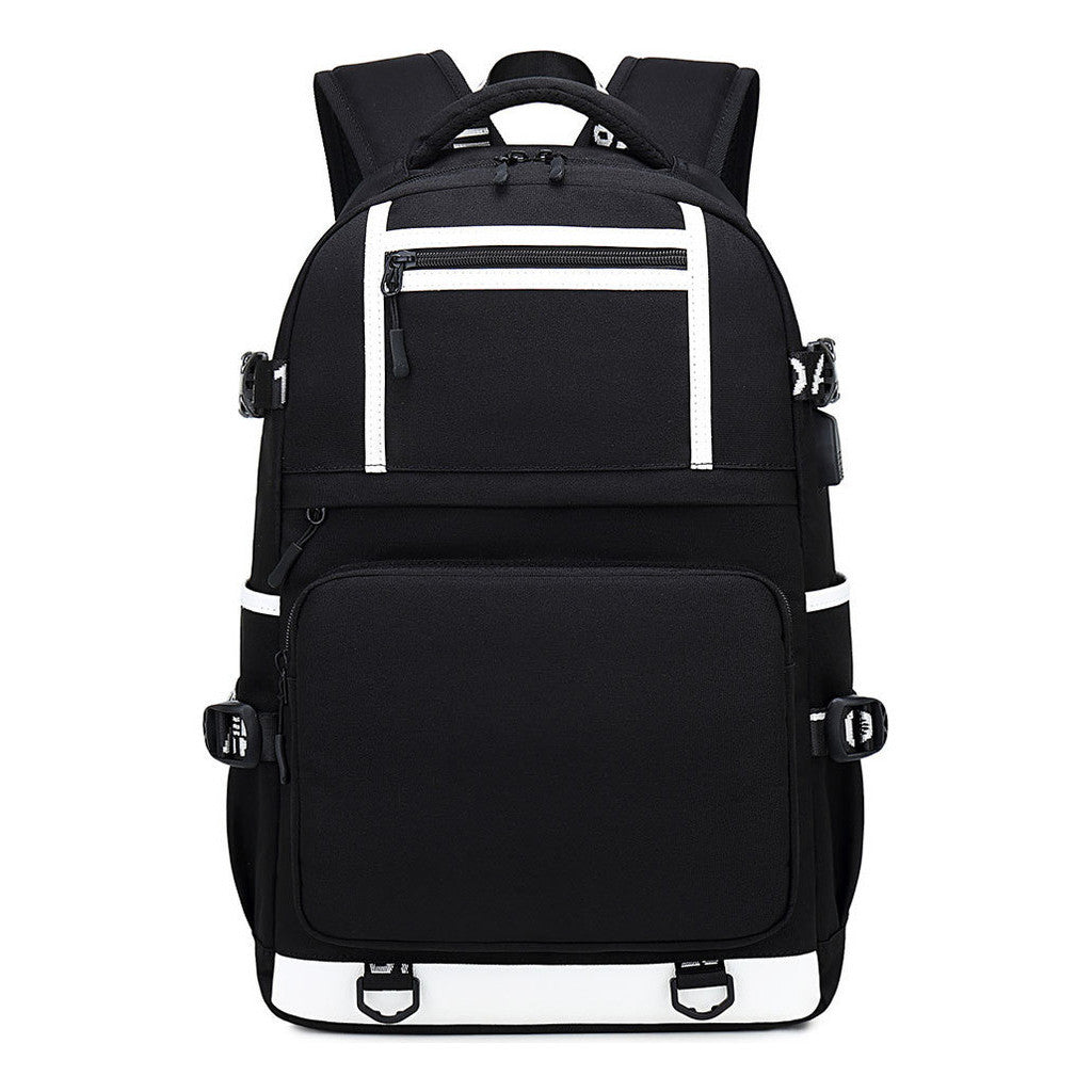 Fashion Printed Usb Youth Student Backpack For Men And Women, Backpack For Leisure Travel Bag