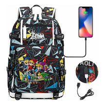 Legend Of Zelda Usb Youth Student Backpack For Leisure Travel Backpack