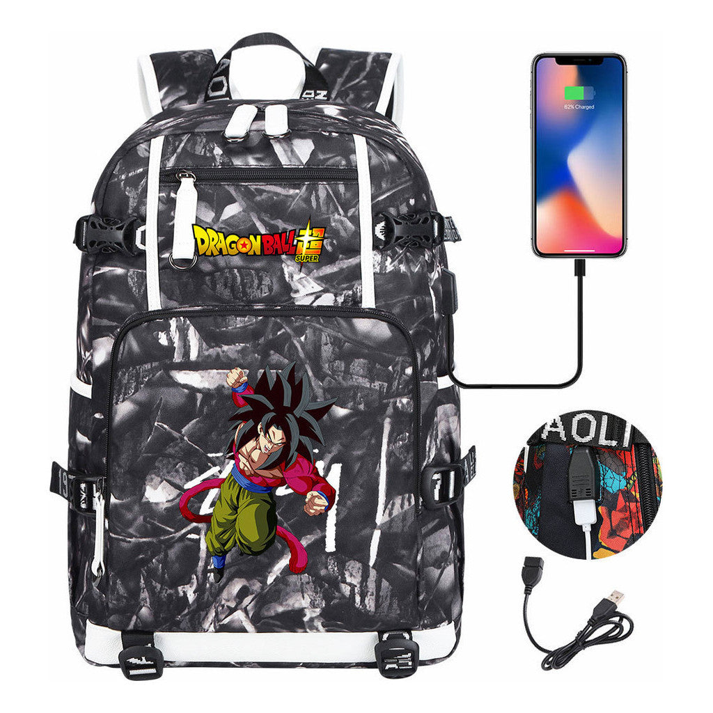 Fashionable Sun Wukong Usb Large Capacity Student Backpack For Leisure Travel Backpack