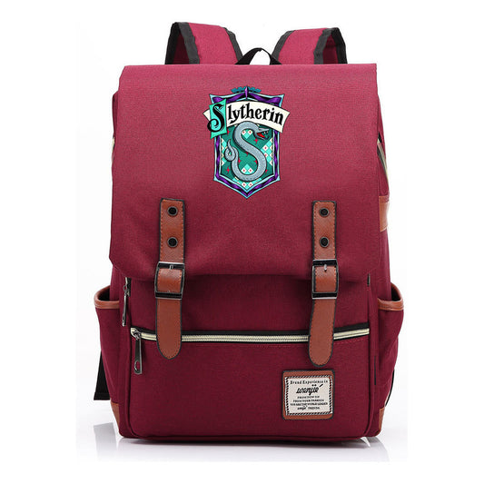 School Of Witchcraft And Wizardry Printed Youth Student School Bag Casual Belt Buckle Classic Backpack