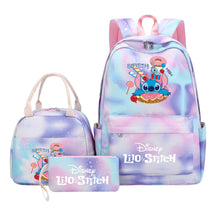 Interstellar Baby Stitch Youth Student Girls School Bag Lunch Bag Three Piece Set Backpack Set